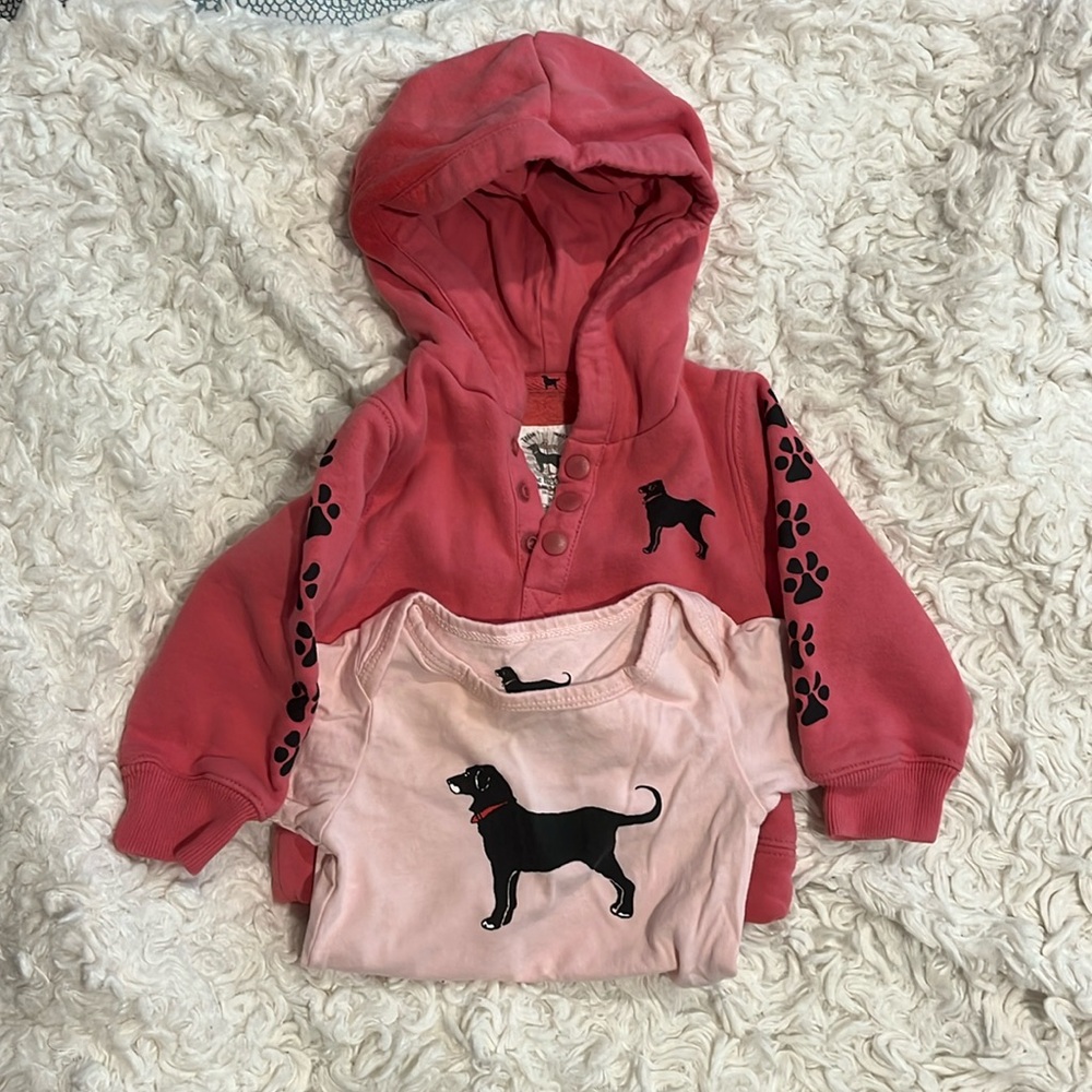 The Black Dog sweatshirt and onesie set size 6 months